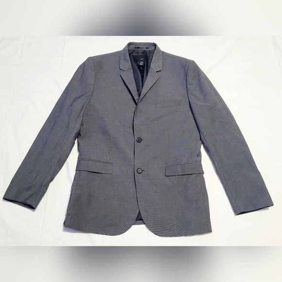 H&M Other - H&M Regular Fit Blazer Suit Jacket Men's Size 42R Gray Long Sleeve Notch Lapel